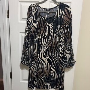 Mi Women's Wild Zebra Dress - Black and Brown